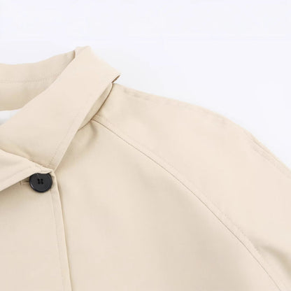 Simple and versatile short long sleeved windbreaker